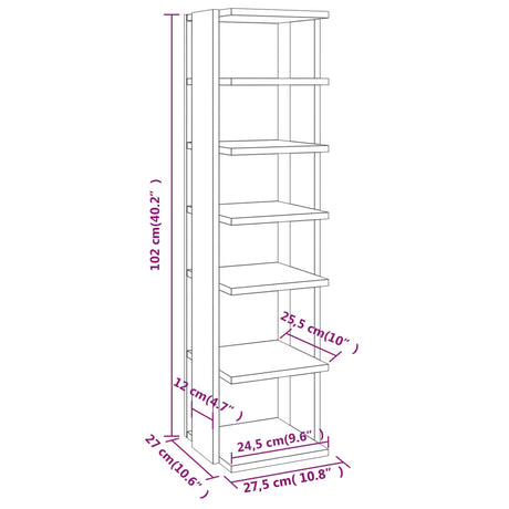 Schoenenkast 27,5x27x102 cm bewerkt hout wit - AllerleiShop