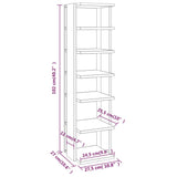 Schoenenkast 27,5x27x102 cm bewerkt hout zwart - AllerleiShop