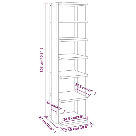 Schoenenkast 27,5x27x102 cm bewerkt hout zwart - AllerleiShop