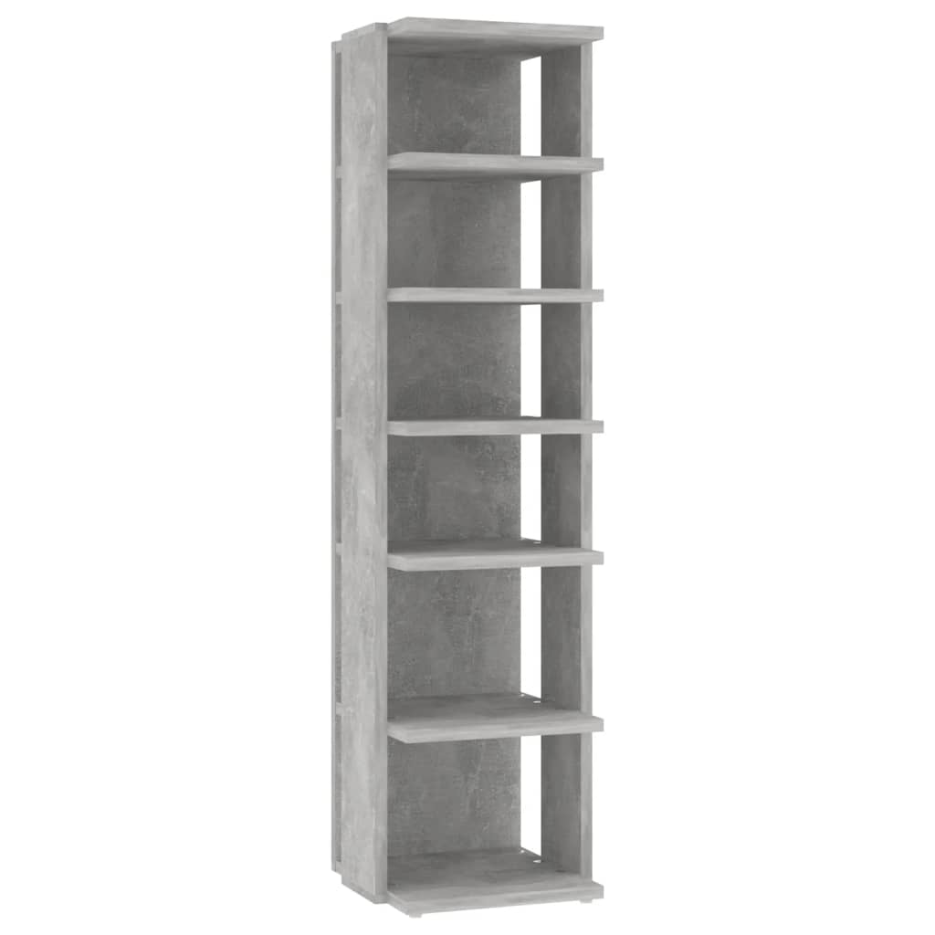 Schoenenkasten 2 st 27,5x27x102 cm betongrijs - AllerleiShop