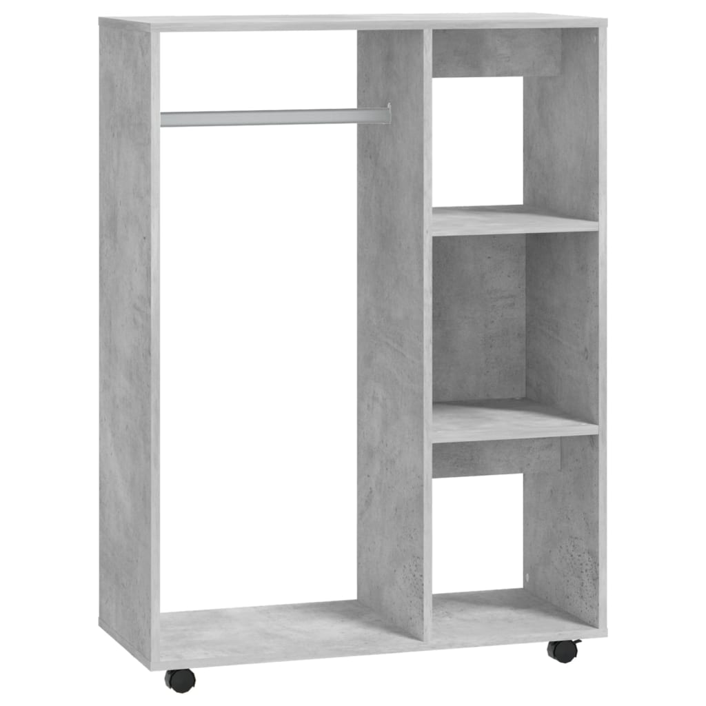 Kledingkast 80x40x110 cm bewerkt hout betongrijs - AllerleiShop