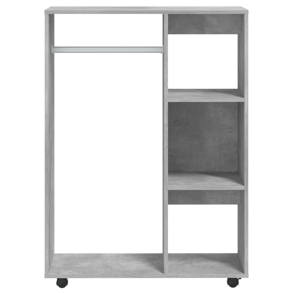 Kledingkast 80x40x110 cm bewerkt hout betongrijs - AllerleiShop