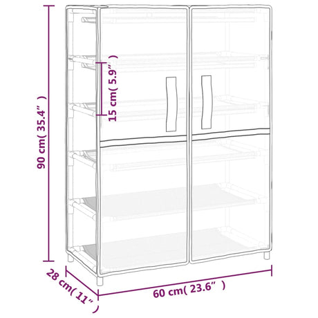 Schoenenkast 60x30x90 cm stof zwart - AllerleiShop