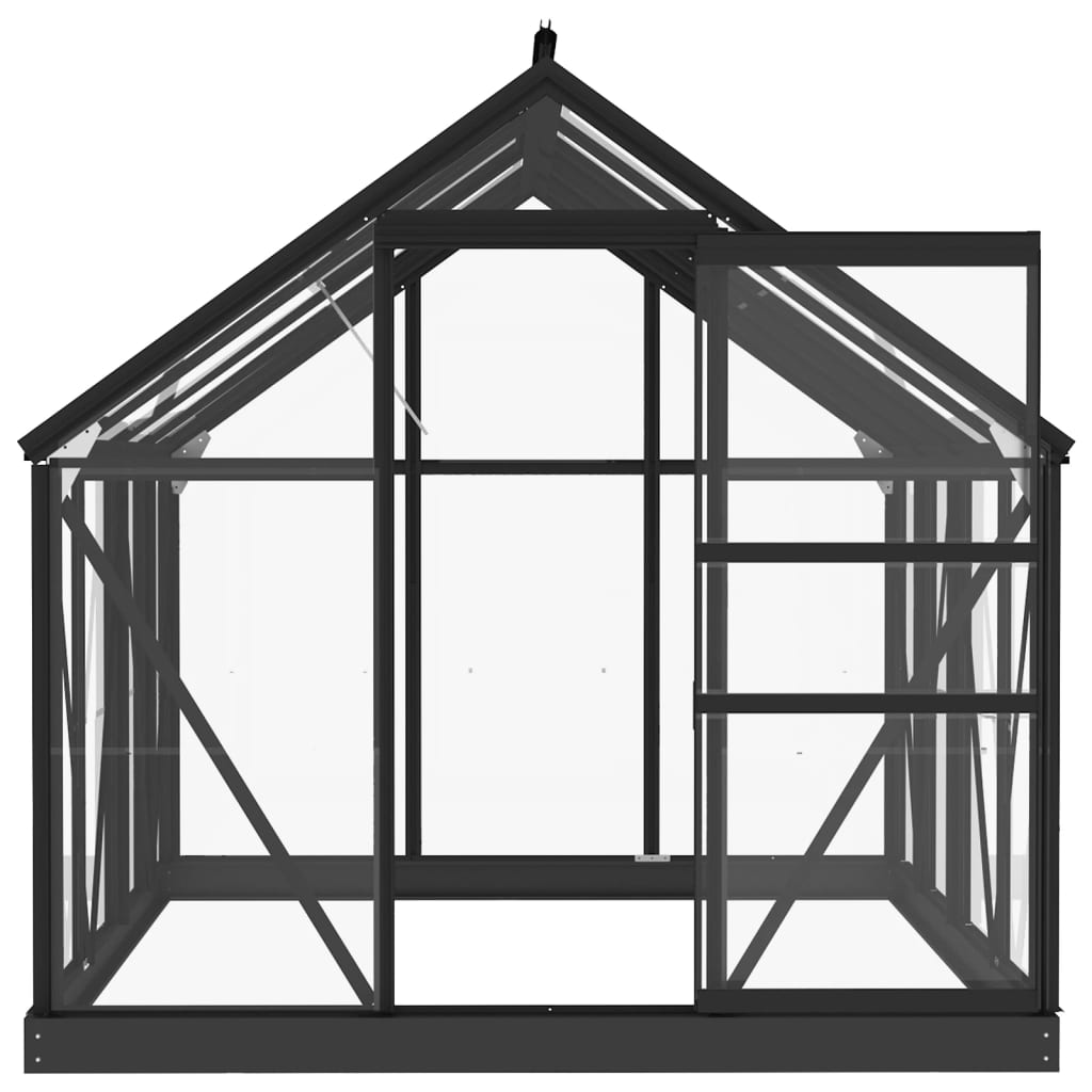 Vervangend frame tuinkas 155x103x191 cm aluminium antraciet