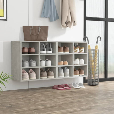 Schoenenkasten 2 st 52,5x30x50 cm betongrijs - AllerleiShop