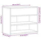 Schoenenbank 60x30x45 cm bewerkt hout wit - AllerleiShop