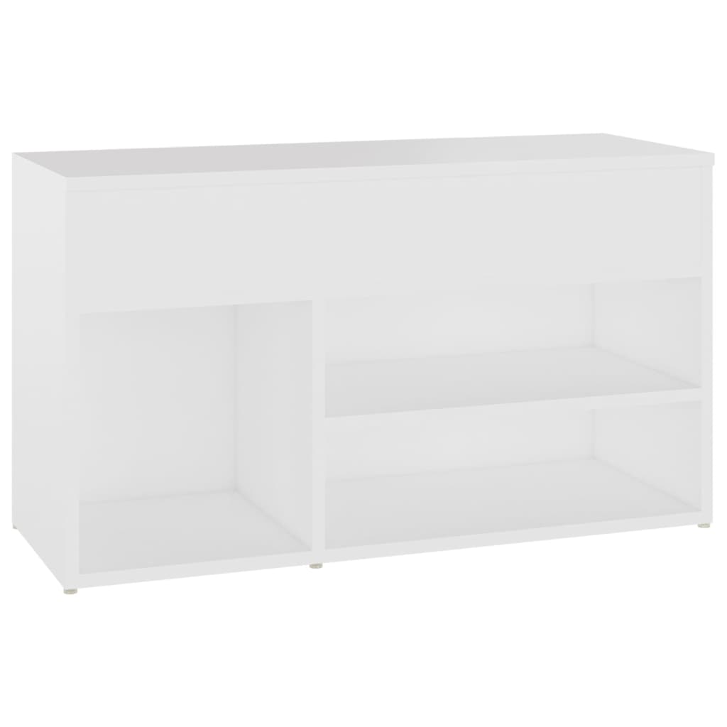 Schoenenbank 80x30x45 cm bewerkt hout wit - AllerleiShop