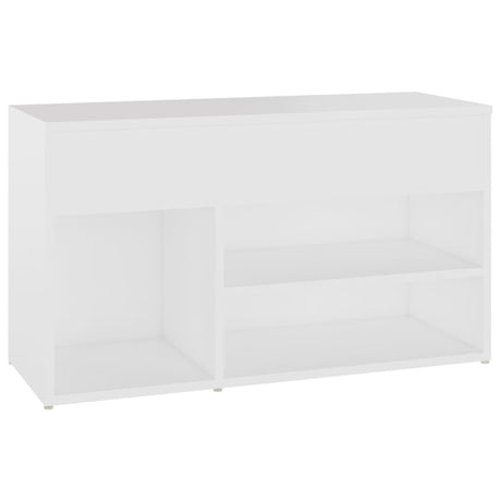 Schoenenbank 80x30x45 cm bewerkt hout wit - AllerleiShop