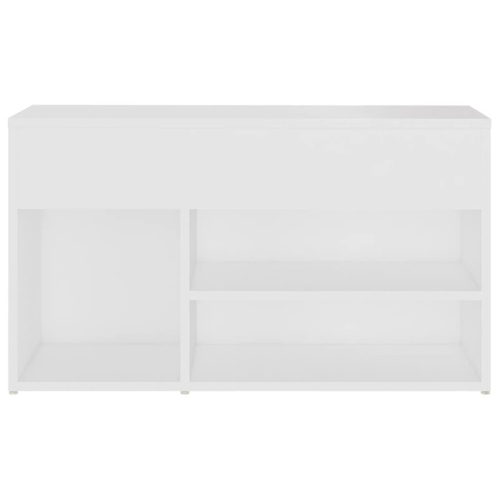 Schoenenbank 80x30x45 cm bewerkt hout wit - AllerleiShop