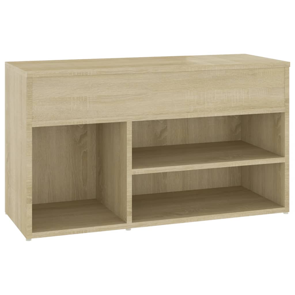 Schoenenbank 80x30x45 cm bewerkt hout sonoma eikenkleurig - AllerleiShop