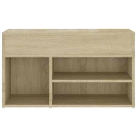 Schoenenbank 80x30x45 cm bewerkt hout sonoma eikenkleurig - AllerleiShop