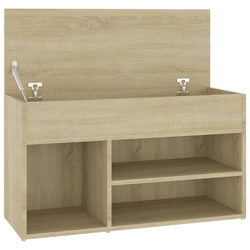 Schoenenbank 80x30x45 cm bewerkt hout sonoma eikenkleurig - AllerleiShop