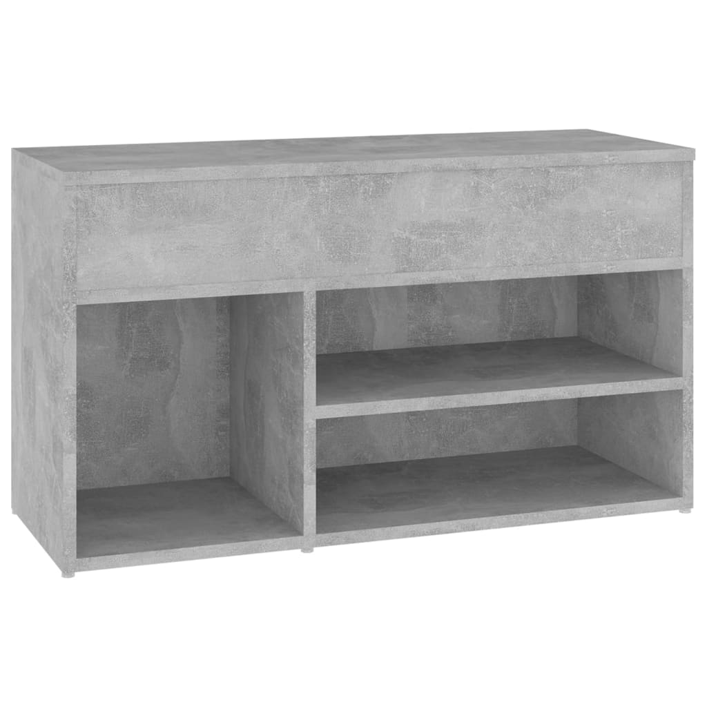 Schoenenbank 80x30x45 cm bewerkt hout betongrijs - AllerleiShop