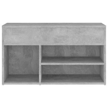 Schoenenbank 80x30x45 cm bewerkt hout betongrijs - AllerleiShop