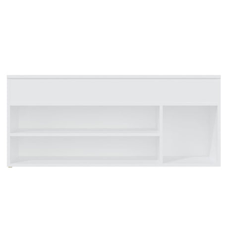 Schoenenbank 105x30x45 cm bewerkt hout wit - AllerleiShop