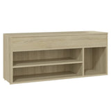 Schoenbank 105x30x45 cm bewerkt hout sonoma eikenkleurig - AllerleiShop