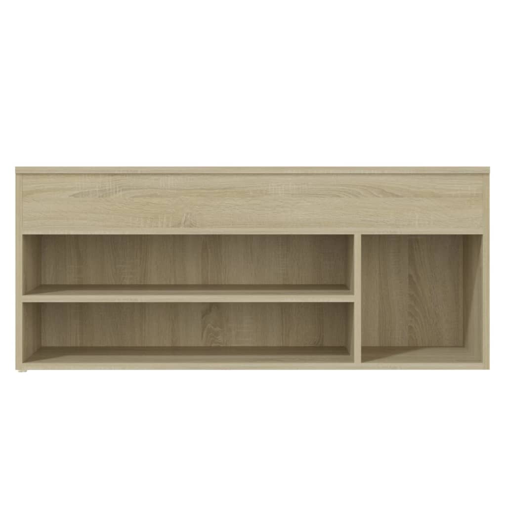 Schoenbank 105x30x45 cm bewerkt hout sonoma eikenkleurig - AllerleiShop