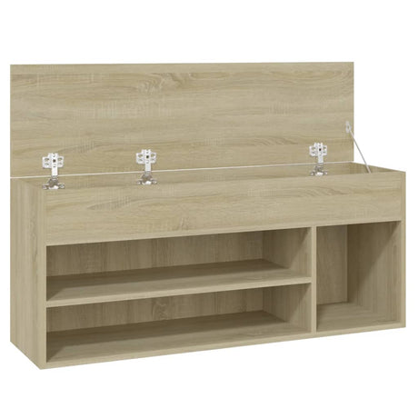 Schoenbank 105x30x45 cm bewerkt hout sonoma eikenkleurig - AllerleiShop