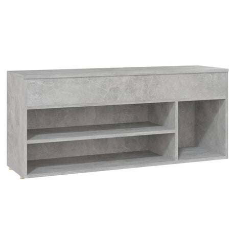 Schoenenbank 105x30x45 cm bewerkt hout betongrijs - AllerleiShop