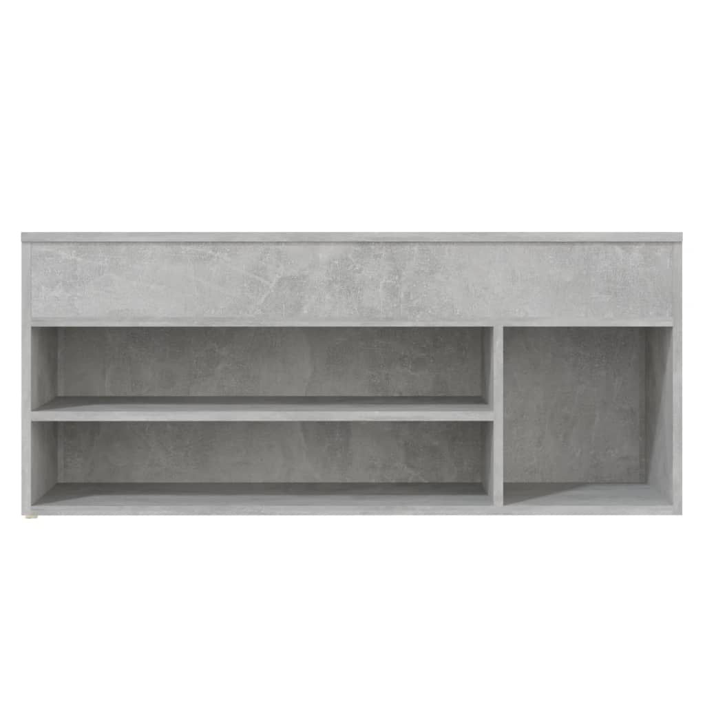 Schoenenbank 105x30x45 cm bewerkt hout betongrijs - AllerleiShop