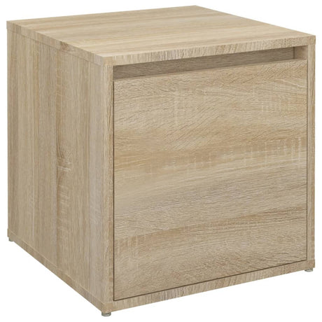 Opbergbox met lade 40,5x40x40 cm bewerkt hout sonoma eikenkleur - AllerleiShop