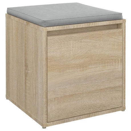 Opbergbox met lade 40,5x40x40 cm bewerkt hout sonoma eikenkleur - AllerleiShop