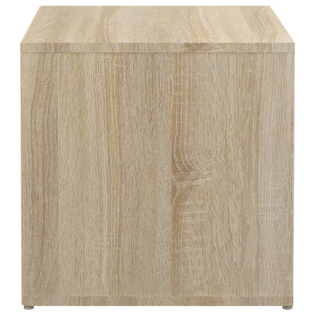 Opbergbox met lade 40,5x40x40 cm bewerkt hout sonoma eikenkleur - AllerleiShop