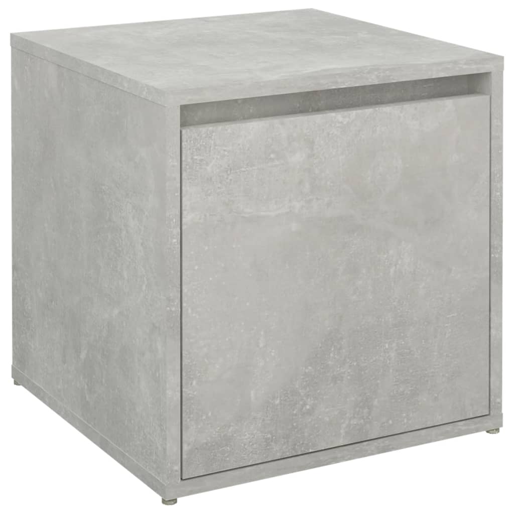 Opbergbox met lade 40,5x40x40 cm bewerkt hout betongrijs - AllerleiShop