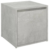 Opbergbox met lade 40,5x40x40 cm bewerkt hout betongrijs - AllerleiShop