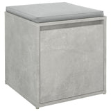 Opbergbox met lade 40,5x40x40 cm bewerkt hout betongrijs - AllerleiShop