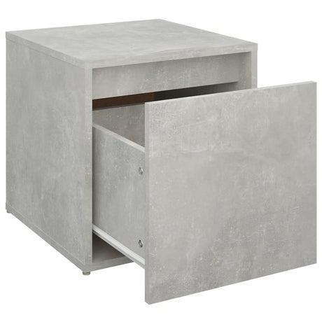 Opbergbox met lade 40,5x40x40 cm bewerkt hout betongrijs - AllerleiShop