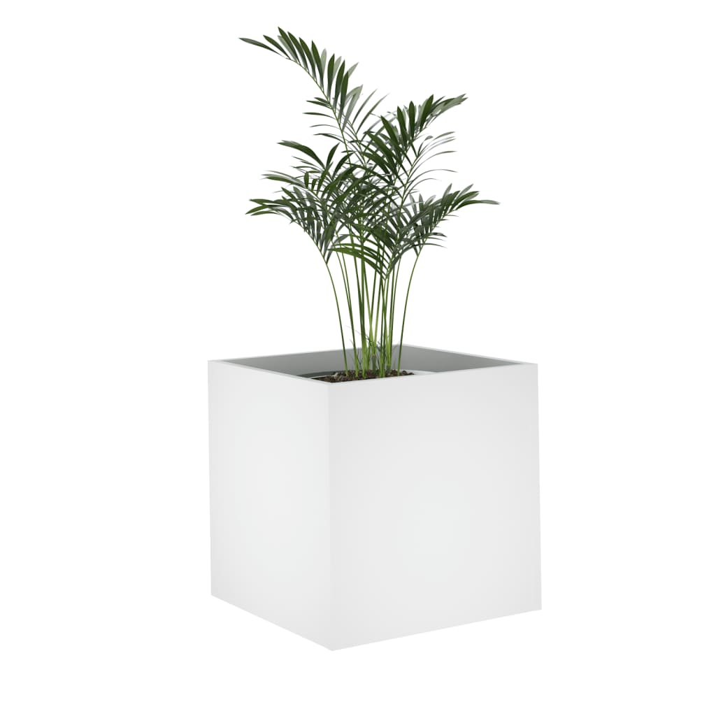 Plantenbak 40x40x40 cm bewerkt hout wit - AllerleiShop