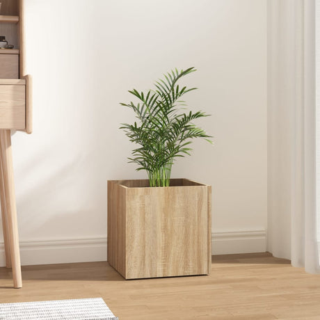 Plantenbak 40x40x40 cm bewerkt hout sonoma eiken - AllerleiShop