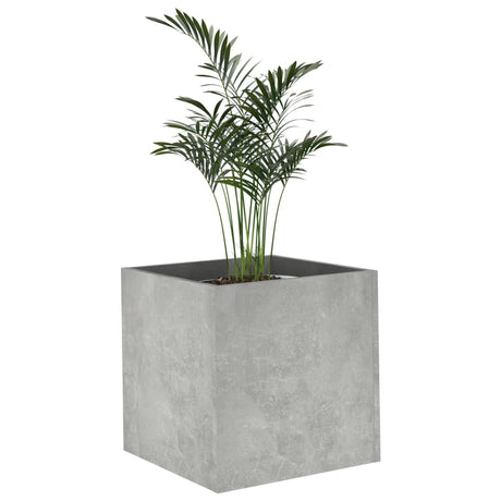 Plantenbak 40x40x40 cm bewerkt hout betongrijs - AllerleiShop