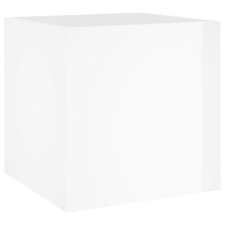 Plantenbak 40x40x40 cm bewerkt hout hoogglans wit - AllerleiShop