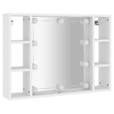 Spiegelkast met LED-verlichting 76x15x55 cm wit - AllerleiShop