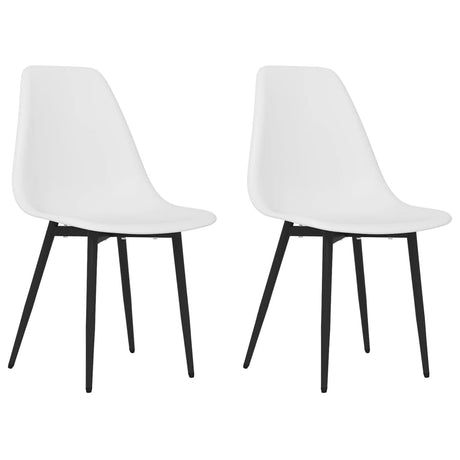 Eetkamerstoelen 2 st PP wit - AllerleiShop