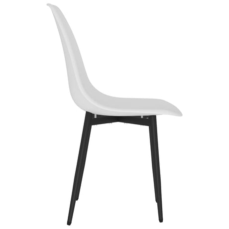 Eetkamerstoelen 2 st PP wit - AllerleiShop