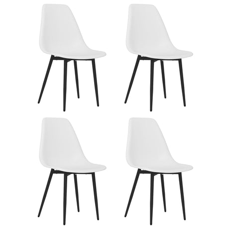 Eetkamerstoelen 4 st PP wit - AllerleiShop