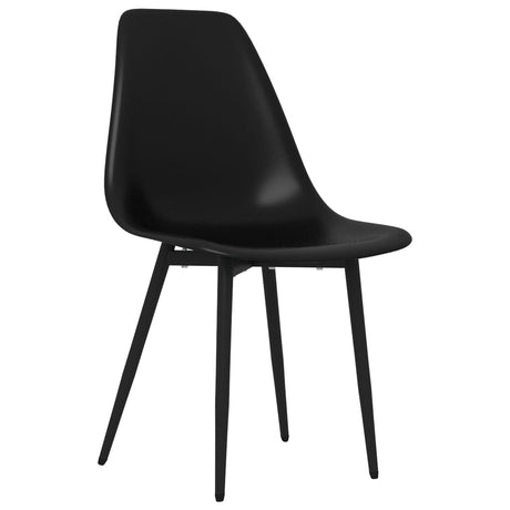 Eetkamerstoelen 2 st PP zwart - AllerleiShop