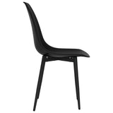 Eetkamerstoelen 2 st PP zwart - AllerleiShop