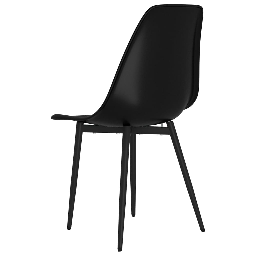 Eetkamerstoelen 2 st PP zwart - AllerleiShop