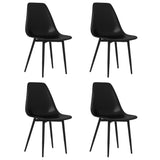 Eetkamerstoelen 4 st PP zwart - AllerleiShop