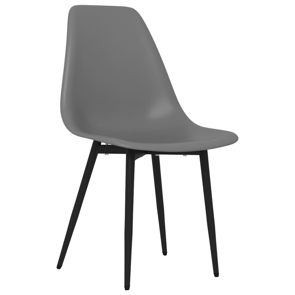 Eetkamerstoelen 2 st PP grijs - AllerleiShop