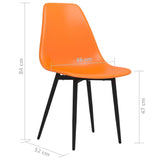 Eetkamerstoelen 2 st PP oranje - AllerleiShop