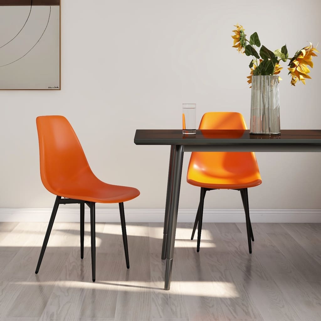 Eetkamerstoelen 2 st PP oranje - AllerleiShop