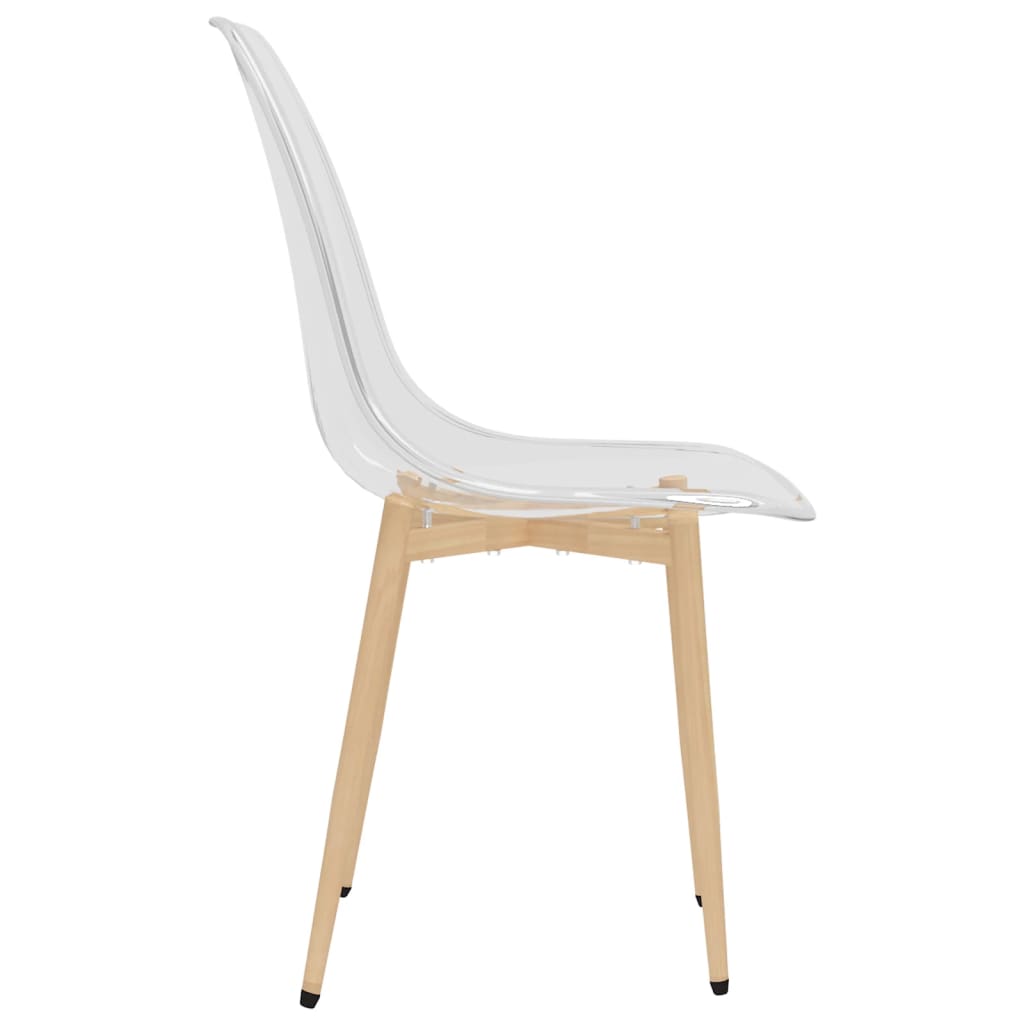 Eetkamerstoelen 2 st PET transparant - AllerleiShop