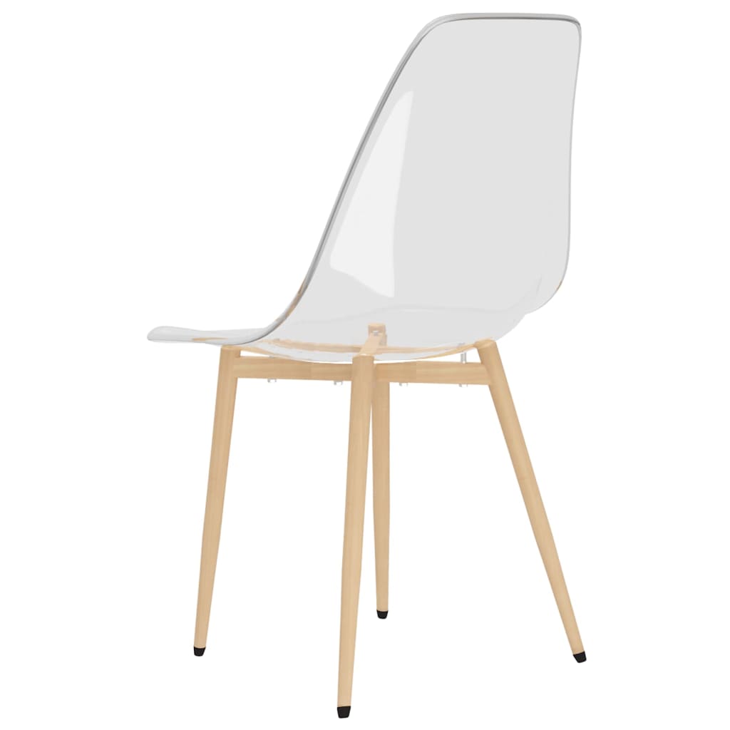 Eetkamerstoelen 2 st PET transparant - AllerleiShop