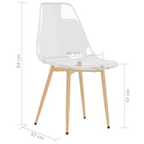 Eetkamerstoelen 2 st PET transparant - AllerleiShop