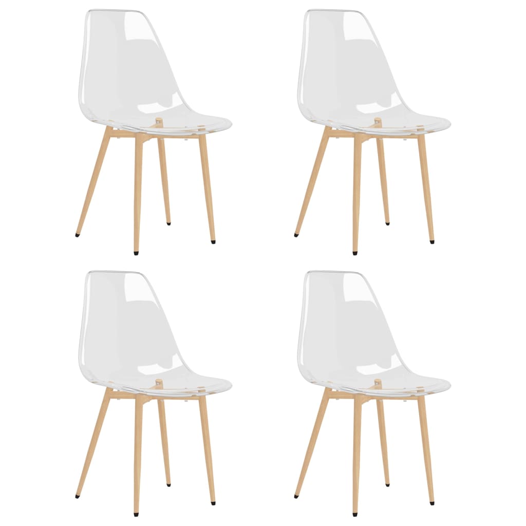 Eetkamerstoelen 4 st PET transparant - AllerleiShop